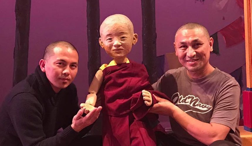Tsering Bawa (Right) on the sets of The Oldest Boy in Minnesota Photo Courtesy: Tsering Bawa/Facebook